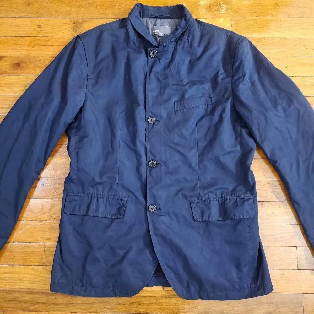 Vince Men's Navy Blazer Full Zip Jacket Size 42